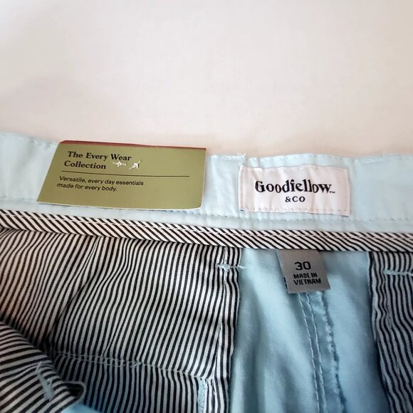 Goodfellow & Co Light Blue Every Wear Shorts Mens 5" Inseam Size 30 Cotton Blend - Picture 8 of 11